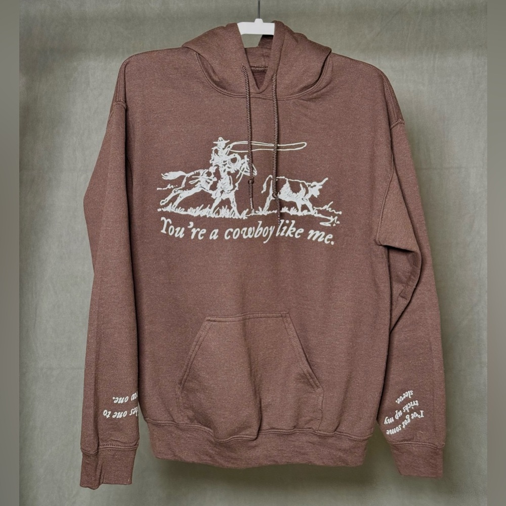 Taylor Swift You’re a Cowboy Like Me Brown Pullover Hoodie